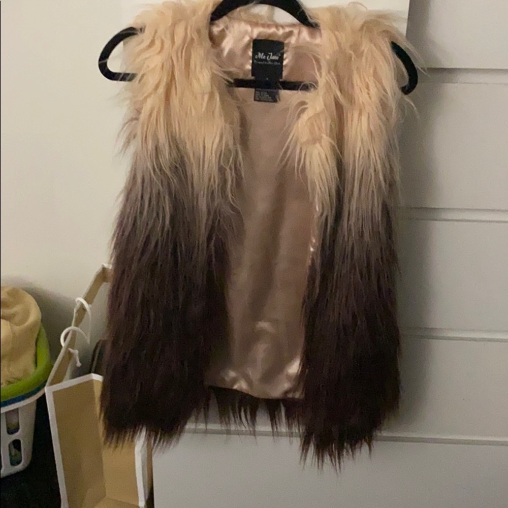 Ombré pink faux vest
